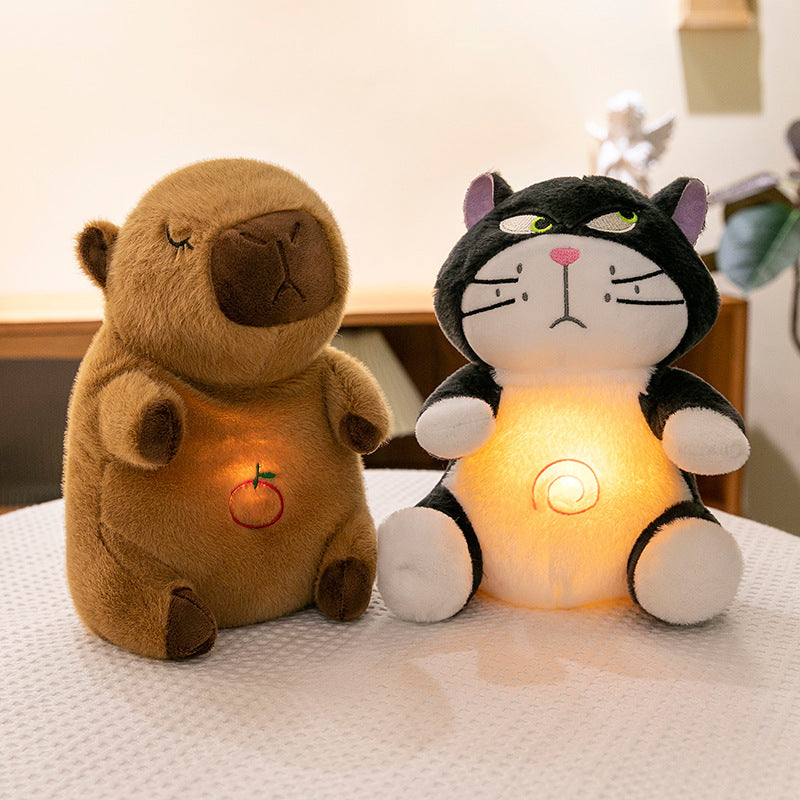 plush toy soothing music light-up sleep aid baby doll otter breathing bear plushie for infant sleep training