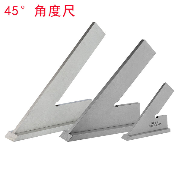 HUOTO manufacturers wholesale stainless steel overall 45 degree angle ruler scribing gauge, angle gauge 100 * 70MM angle ruler