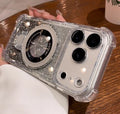 Transparent + silver bracket [gradient glitter]