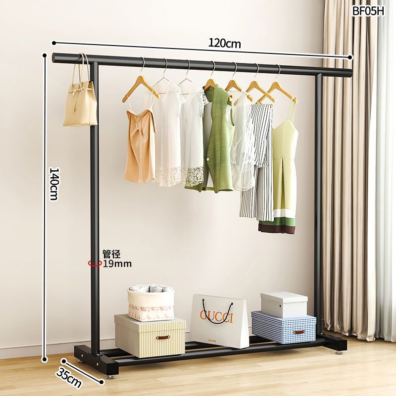 Clothes hanger floor-standing for home balcony indoor simple clothes drying pole movable clothes hanger student dormitory clothes drying rack