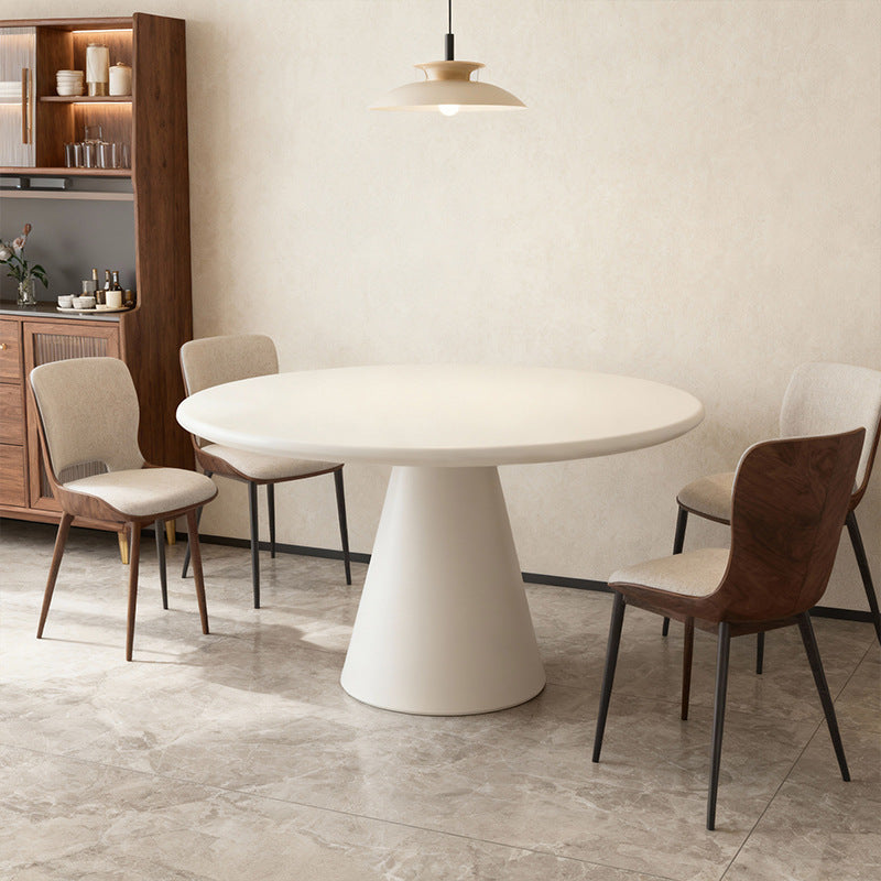 Microcement designer dining table, wabi-sabi art coffee table, minimalist tea table, export-grade italian dining table