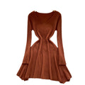 Fall and winternew arrivalsweater skirt bottom knitting shirt dress women's waist slimming look medium long inner a-line skirt
