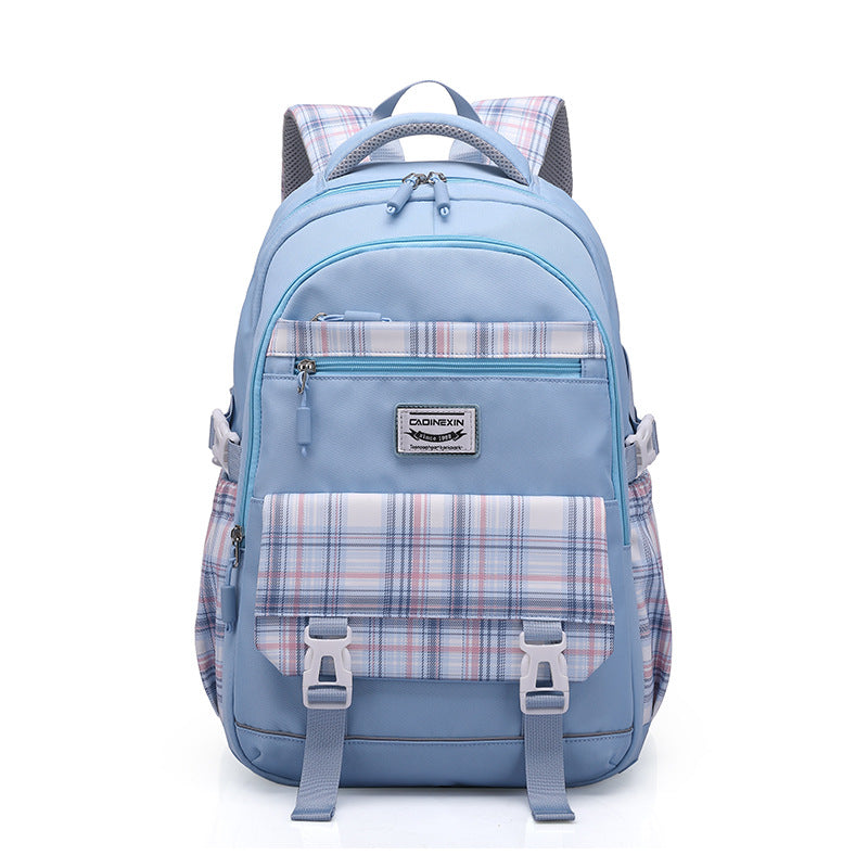 New junior high school student schoolbag, student backpack, large capacity backpack, high school student, middle school student schoolbag, high value and dirt resistance