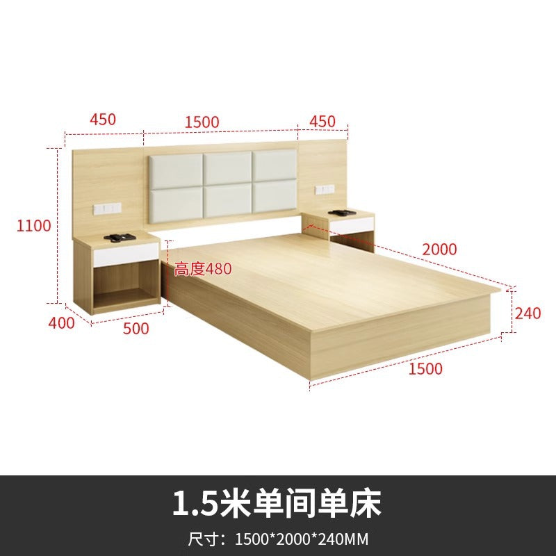 Hotel bed hotel furniture standard room complete set of b&b hotel room large bed apartment dedicated hotel suspended large bed