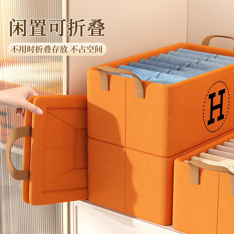 Clothes storage box, household drawer, fabric, clothing, pants, sorting basket, wardrobe layered storage artifact storage box