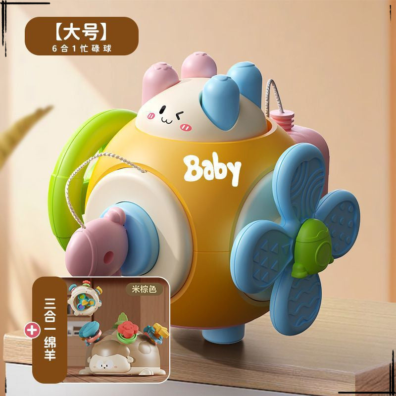 Baby busy ball hand catching ball 1-2 years old 3 baby busy board house hexahedron Montessori early education educational children's toys