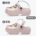 Spongebob squarepants height increasing soft sole closed-toe slippers women's summer non-slip odor-resistant student outdoor clogs women's sandals