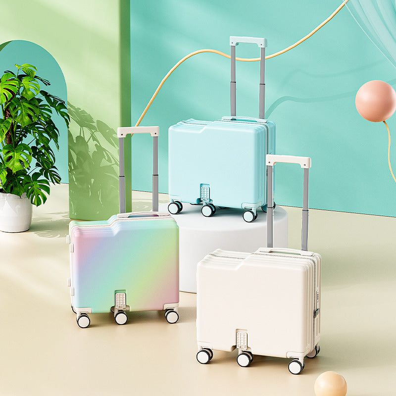 Children's suitcase 2025 new model can sit and ride boys and girls small students 20-inch tie rod travel password box