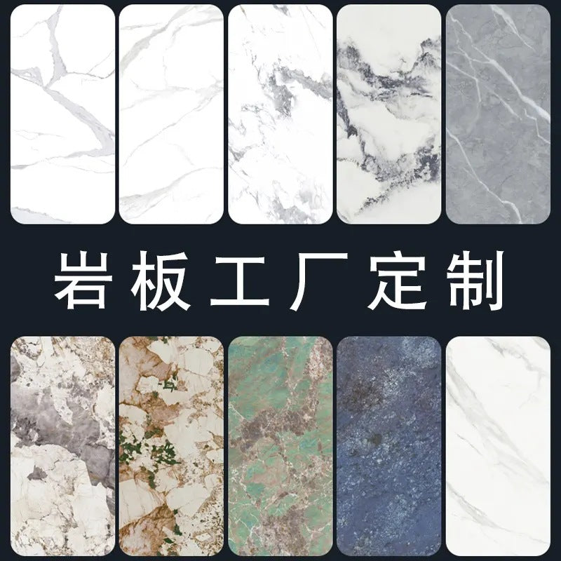 Bar table and chair combination, rock slab canteen dining table, commercial milk tea shop long table, reception and negotiation, cafe small round table