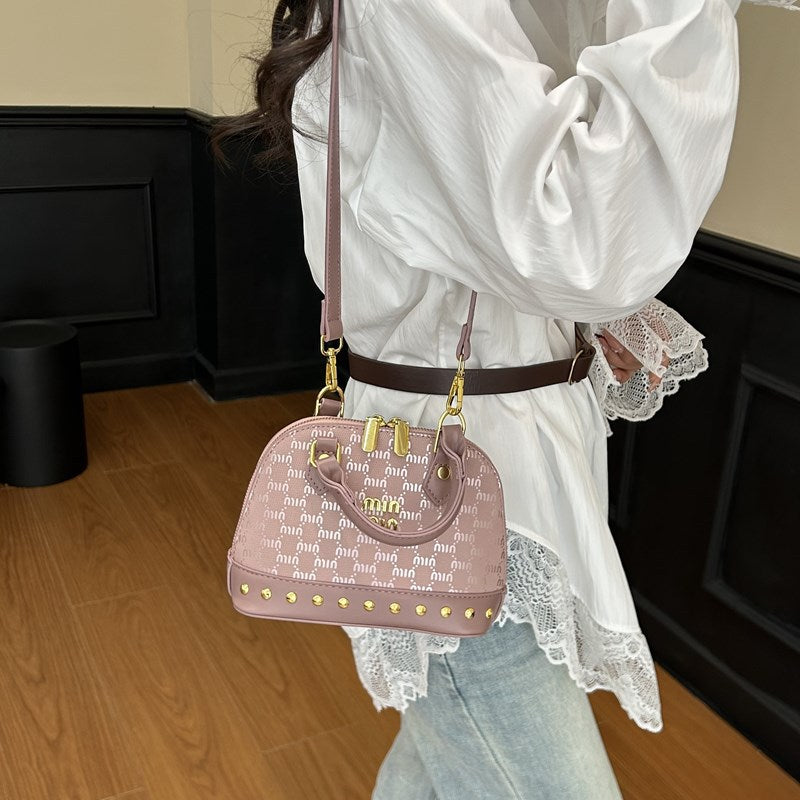 Foreign trade European and American retro shoulder shell bag women's bag high sense versatile handbag foreign style fashion printed messenger bag
