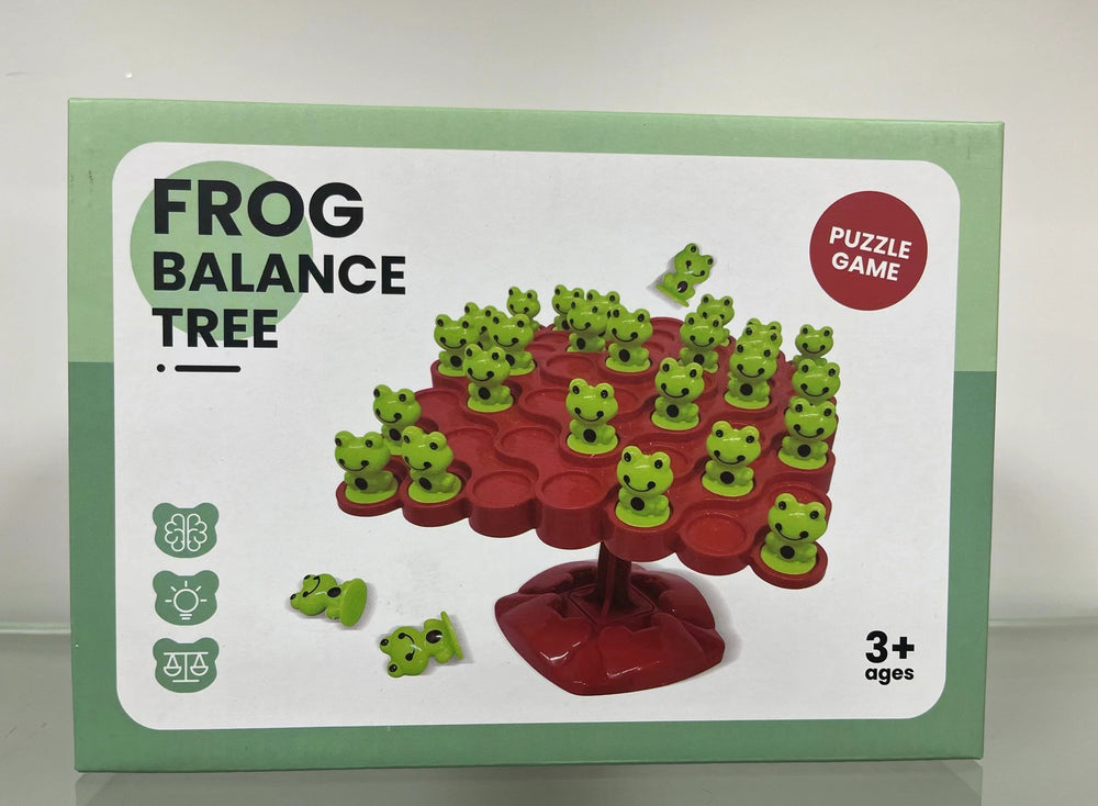Frog balance tree - focus & balance training toy - kids' stacking game - two-player interactive tabletop puzzle