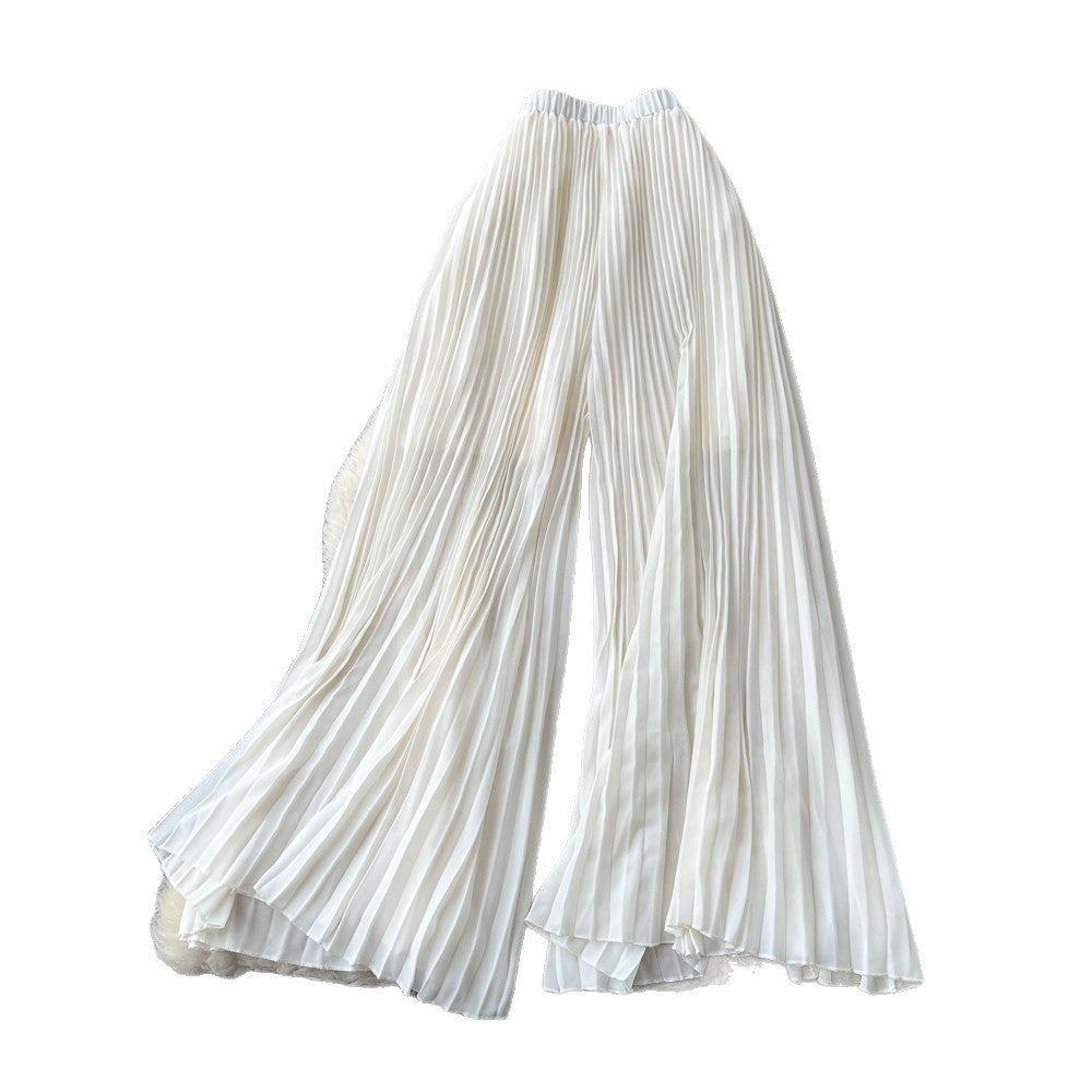 K-stylehigh waistpleatedcasualloose pants for women springwork clothing stylecasual pressed pantselegant multi-color