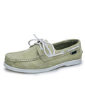 Original single sailboat shoes men's genuine leather fashion breathable thin handmade shoes mencasualeasiest for match pigskin thin bottomlow ankle shoes