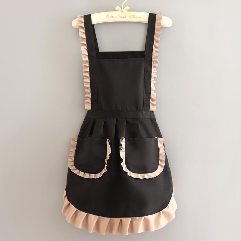 Beautiful and breathable work apron - modern minimalist design for women, suitable for home kitchen, office, cotton fabric, durable workwear, nail salon
