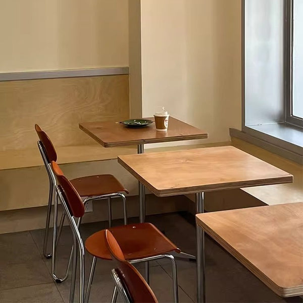 Nordic cafe ocean board table and chair combination milk tea dessert baking shop dining table table all solid wood minimalist