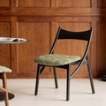 Nordic medieval designer creative for home small apartment soft pack dining chair solid wood chair cat ear chair single back chair