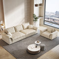 Italian modern normcore living room straight row sailboat fabric latex sofa ins style cream style foshan furniture wholesale