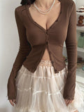 fashion pure desire sexy v-neck long sleeves t-shirt women's autumn winter silm tight inner slimming look bottom shirt