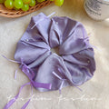 Ballet style pink satin ribbon bows large intestine hair tie female classy korean style super fairy elegant hair rope hair accessories