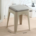 Soft plastic medium-sized kids stool living room dining table bench thickened adult for home durable and stackable storage