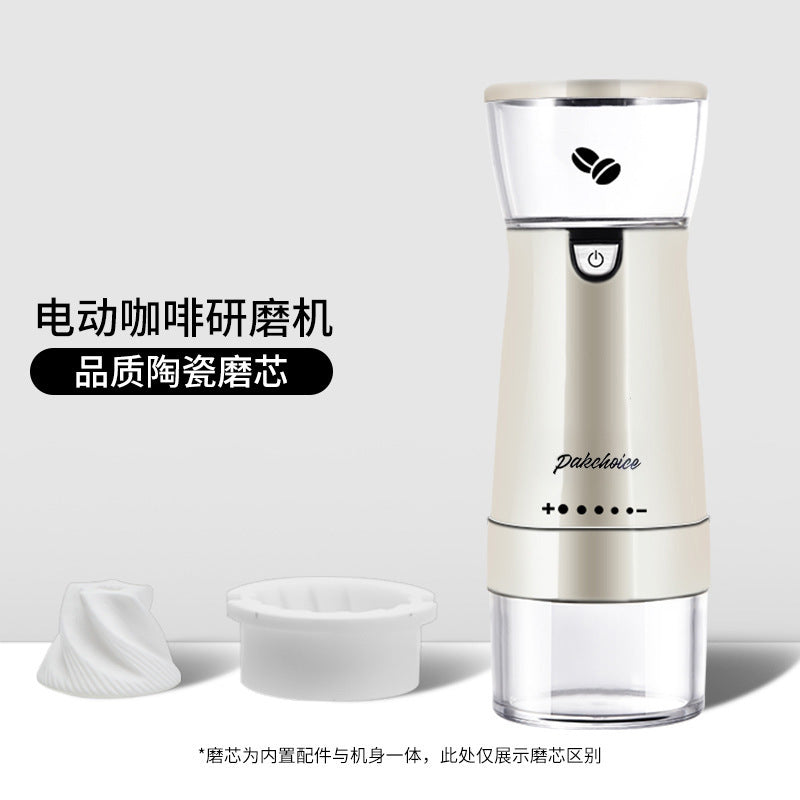Portable electric coffee grinder - usb powered, fully automatic, compact home coffee mill