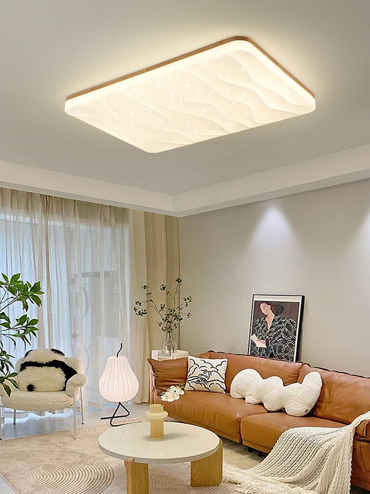 Living room ceiling light starry sky log wind modern simple atmosphere cream wind main light Nordic lighting package bedroom light