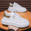 Men's 2025 spring new lightweight white sneakers, skate shoes, trendy versatile fashionable breathable youth niche streetwear shoes