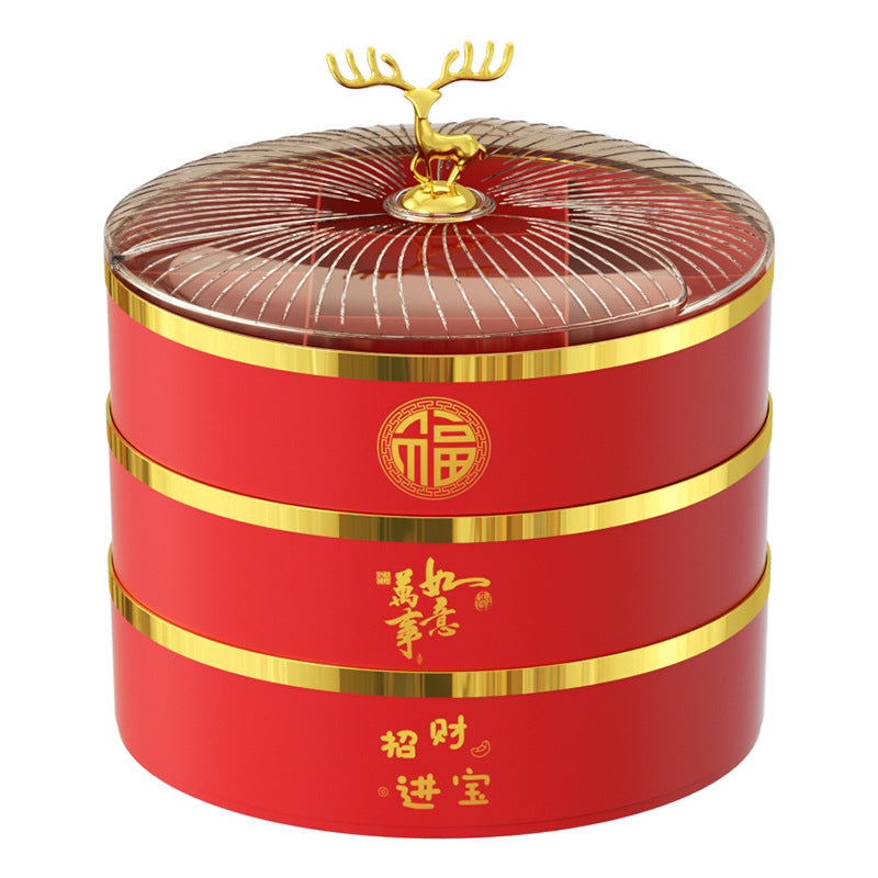 High-style dried fruit platter, perfect for housewarmings, weddings, chinese new year, and everyday use. ideal for home living rooms, this dried fruit storage box also works great as a snack and candy container