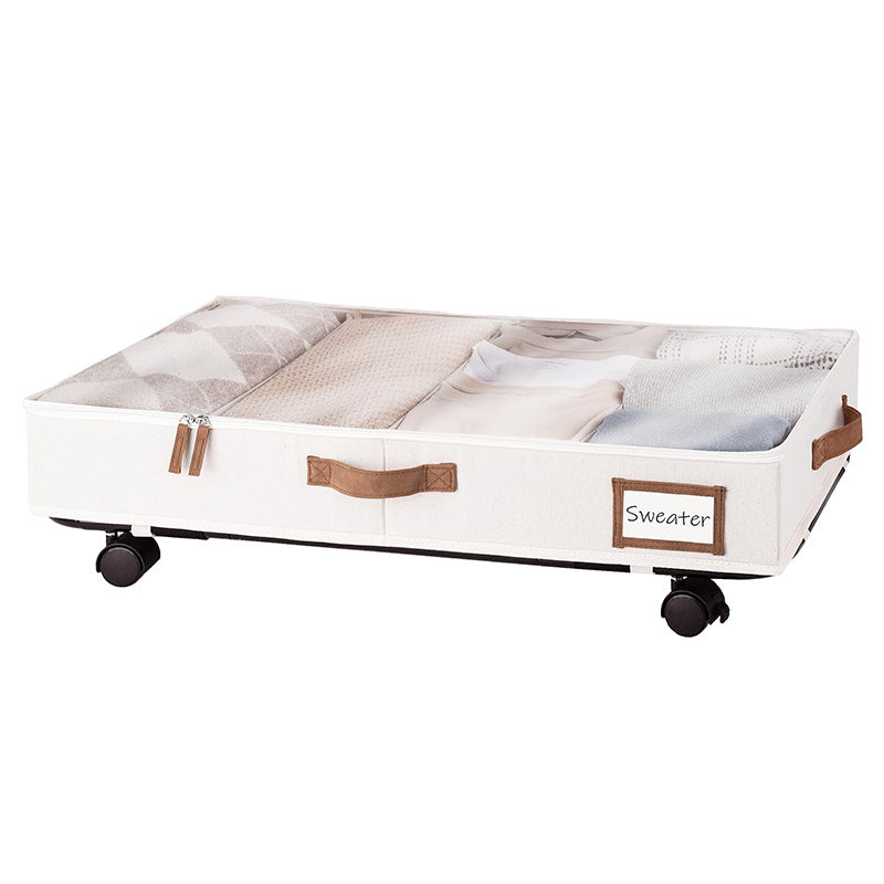 Bedside storage box Flat and short finishing box Foldable clothes quilt drawer dormitory storage toy storage