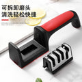 Multifunctional knife sharpener - home sharpening stone, quick knife sharpener, fixed-angle scissor & cleaver sharpener, fully automatic edge sharpening, portable