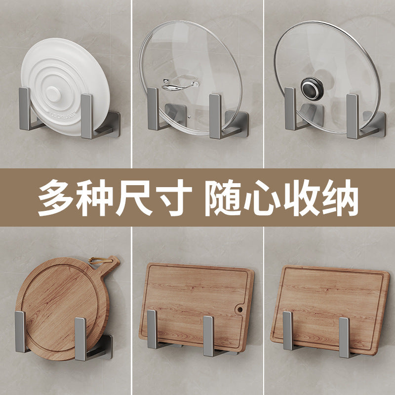 No punching wall hanging kitchen shelf chopping board kitchen pot lid rack wall storage punching chopping board chopping board rack