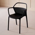 Modern minimalist plastic backrest chair, stackable living room chair, outdoor restaurant chair, cafe high back dining chair