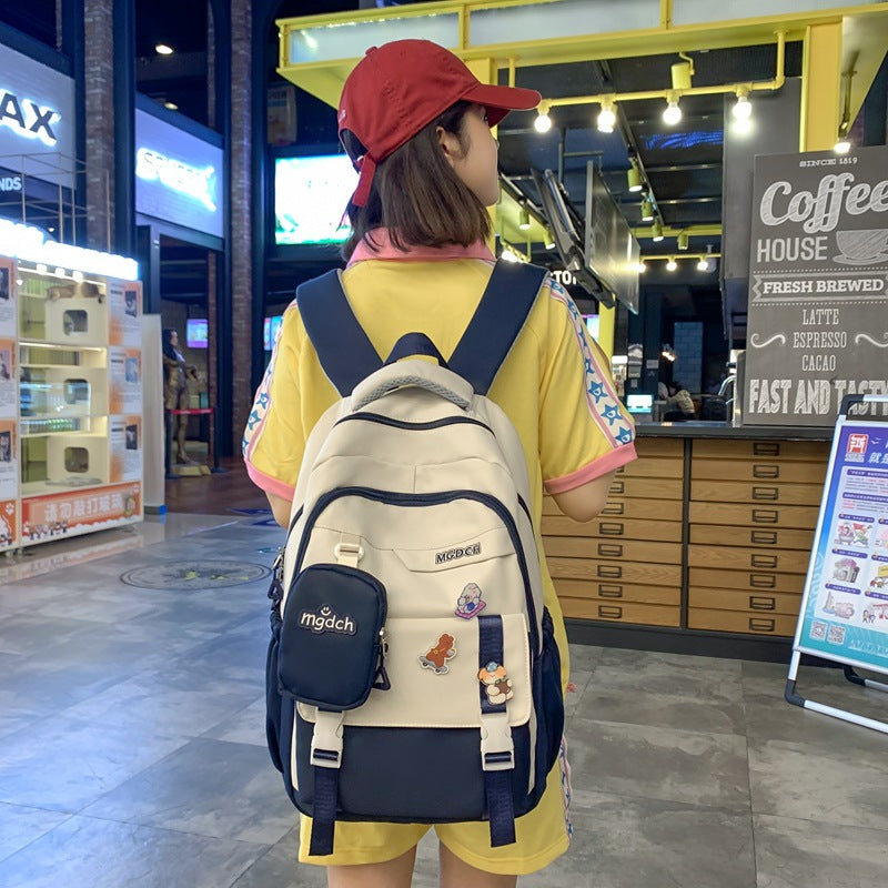 School bag, backpack, boys, junior high school students, large capacity, light travel, female college students 2024 new fashion backpack