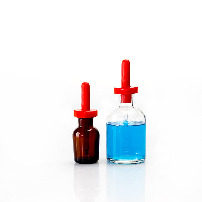English test drop bottle essential oil drop bottle laboratory white drop bottle brown glue head drop bottle 30ml60ml125ml