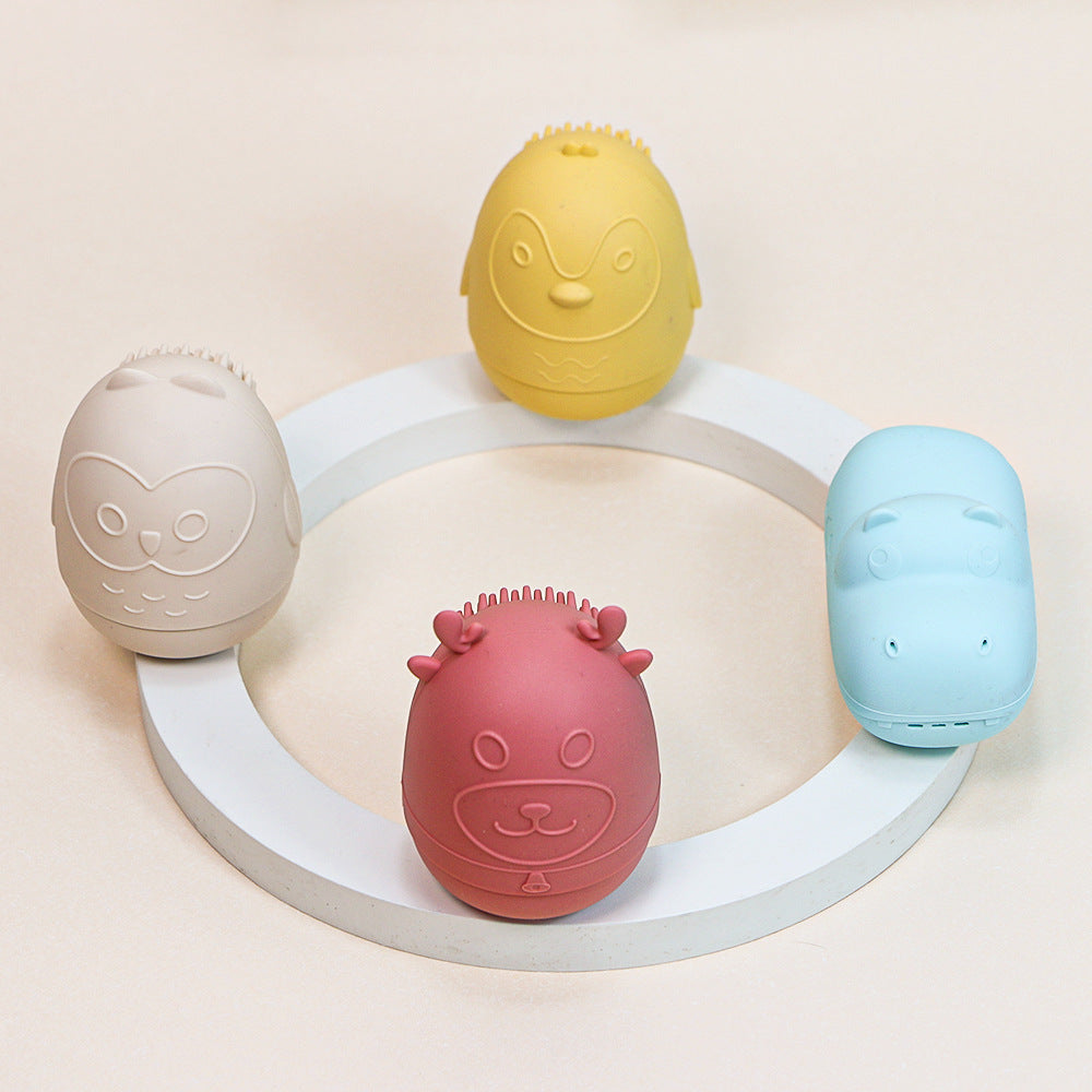 hot-selling baby bathroom silicone bath toys, cute kids playing with water, baby bath water floating toys