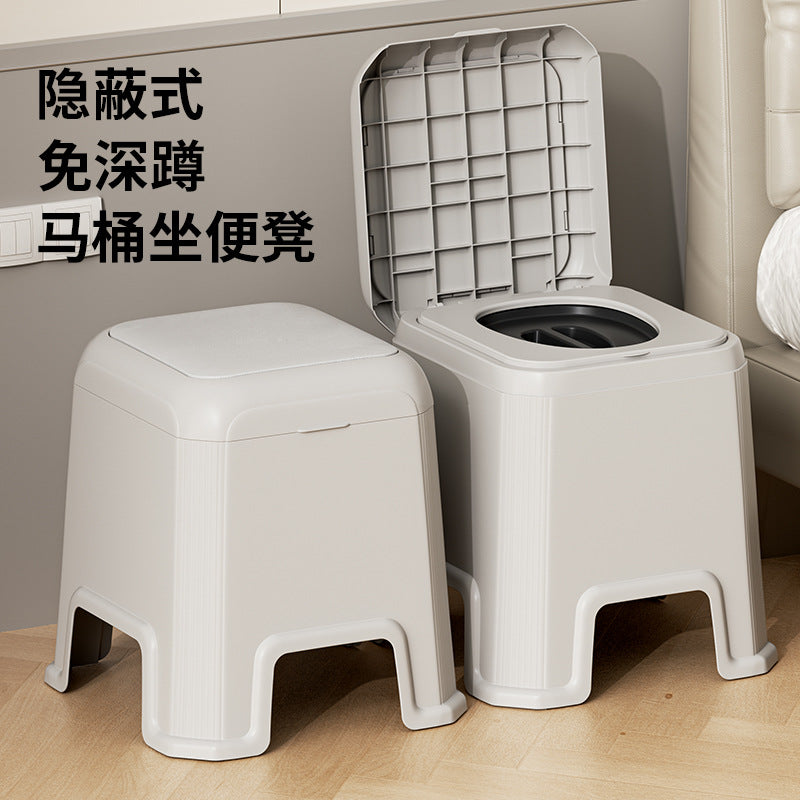 Elderly commode bucket, elderly bedside toilet stool, bath chair, squat toilet stool, pregnant women, elderly indoor toilet