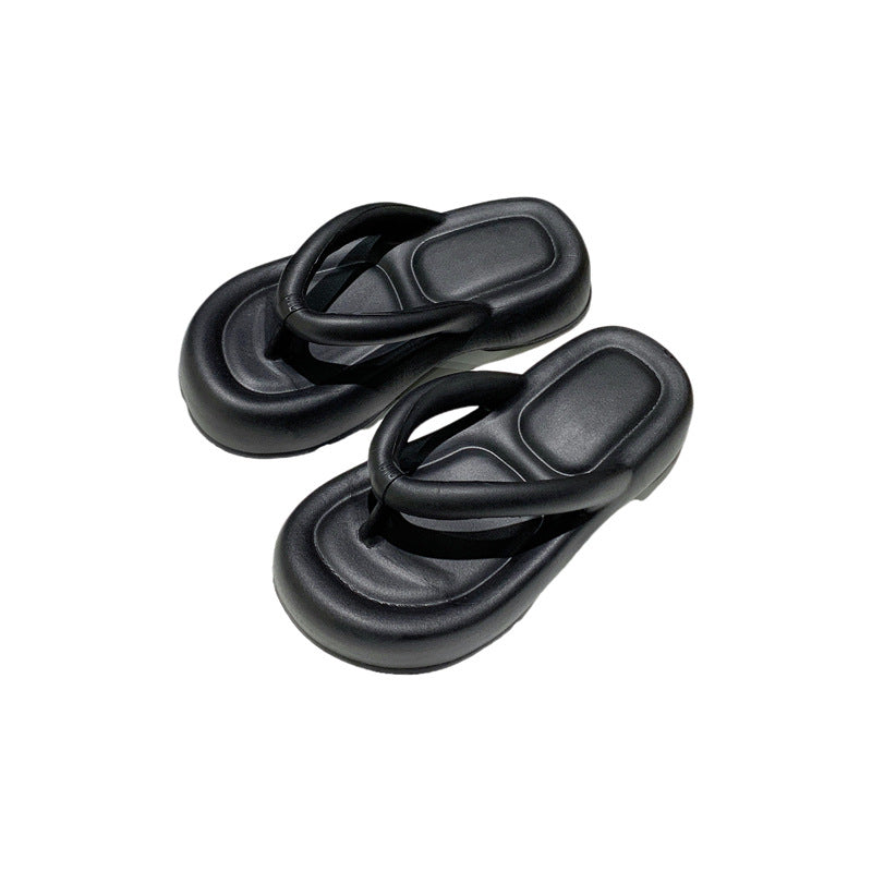 2025new arrival stepping on shit touching flip flops for women summer ins trendy fairy style casualthick sole flip flops beach sandals