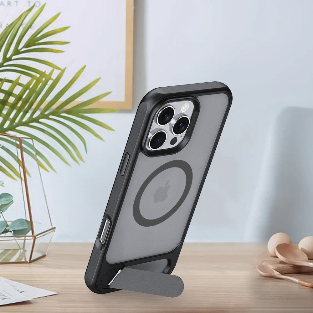 hot-selling skin-feeling magnetic phone case for iphone 16 pro max, apple 15 oblique square stand phone case
