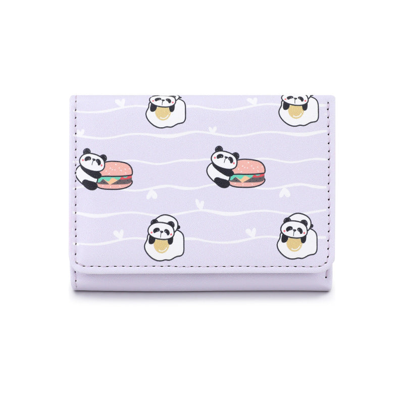 New  versatile cute panda girl small change purse, primary and secondary school student campus card holder wholesale ID card