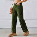 Fashion cross-border independent station  new arrival denim drawstring adjustable washed overalls pants casual pants for women