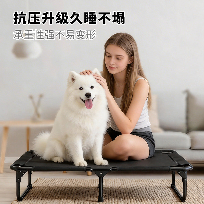 New summer pet breathable camping bed outdoor portable foldable dog bed wear-resistant large pet bed wholesale
