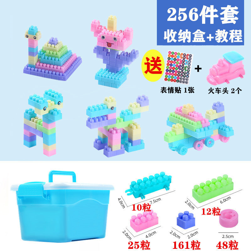 Children's building block toys for boys, large particle loose assembly, ages 3-6, puzzle brain development, educational and cognitive skills for girls
