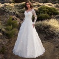 spring new arrivals: european & american style women's clothing - -ready long sleeve off-the-shoulder bridal wedding dress gown