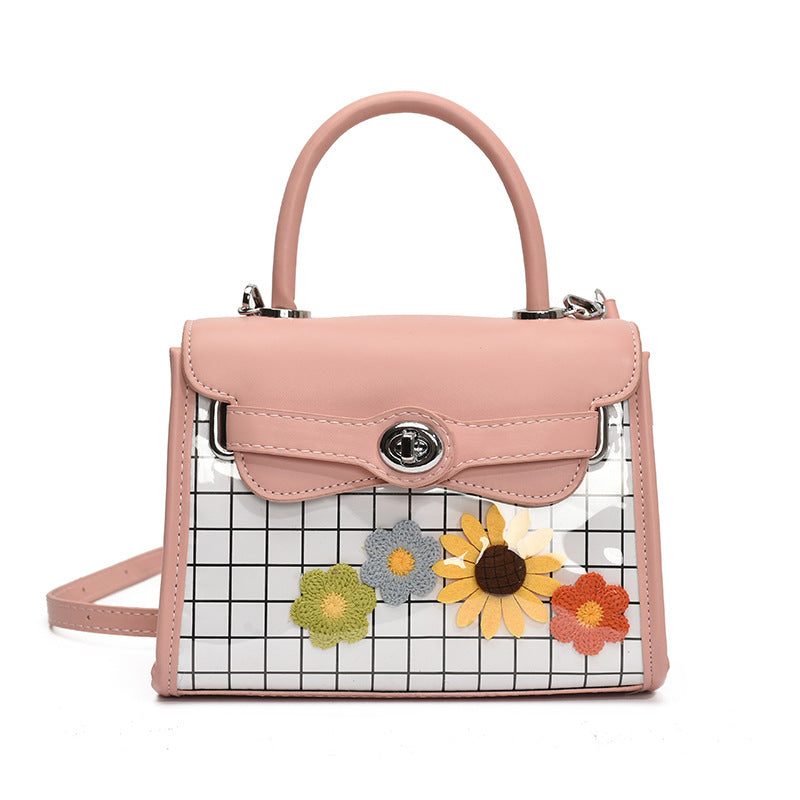 Cross-border new niche portable small square bag women's bag 2025 new trendy fashion hand carry Kelly bag messenger bag