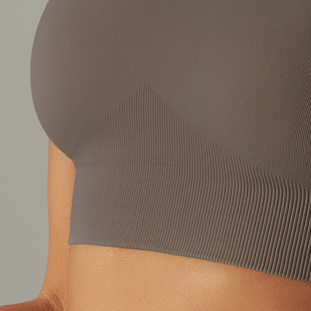 Fashion cross-border seamless knittingpure color beautiful back breathable cross sports intimates running fitness yoga bra tops