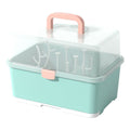 Baby bottle storage box drain rack portable large baby tableware storage box bottle box with cover dustproof
