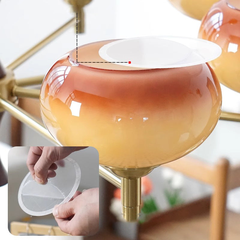 Wabi sandy wind medieval vintage persimmon living room chandelier bedroom study dining room solid wood cream wind Zhongshan lamps