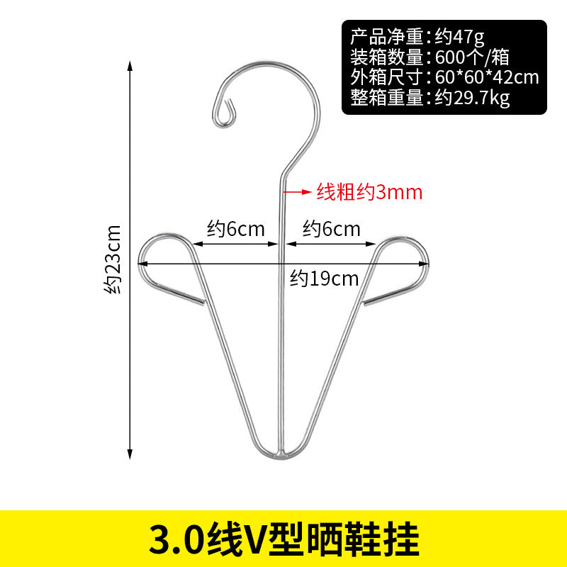 Stainless steel sandal rack Multifunctional slipper rack Dormitory windproof drying rack Balcony drying shoe rack drying shoe hook