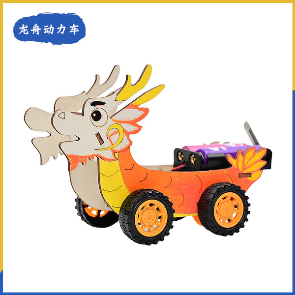 龙舟动力车 端午节diy手工科技小制作小学生优秀文化传承教具材料