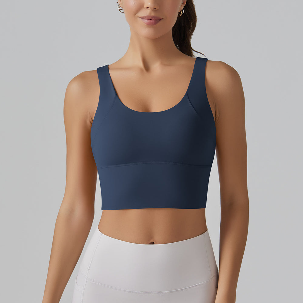 fashion v-shaped beautiful back cloud-sensing one-piece cup sports intimates tight high-elastic running fitness yoga wear bra